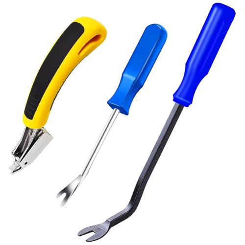 Hermosiey 3-Teiliger Klammerentferner, Robustes Polsterklammerzieher-Werkzeug mit Ergonomischem, Puller-Werkzeug, Nagelzieher B von Hermosiey