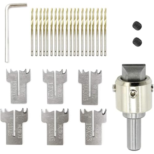 Hermosiey 30 StüCk Ring Bohrer Bit Set, 16-21 Mm Klingen Ring Bohrer Bit Ring Macher Stahl Perlen Bohrer Bit von Hermosiey