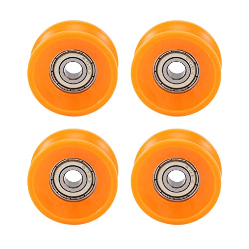 Hermosiey 4Pcs 6X30X13Mm Kunststoffbeschichtete Abgedichtete Lager Stahl 606Z Deep U NutfüHrung Riemenscheibenschiene Kugellagerlager von Hermosiey