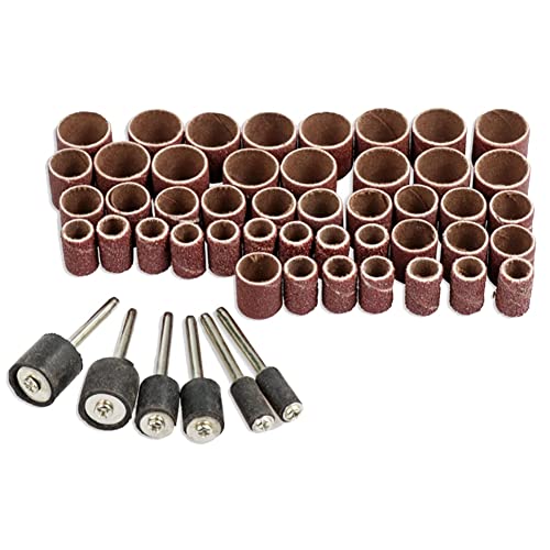 Hermosiey 51 StüCk Schleifpapier Ring Schleifkopf Schleifpapier Rolle Metall Entrostung Polieren Round Play DIY Schleifscheibe von Hermosiey