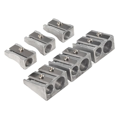 Hermosiey 6 StüCk Metall Bleistift Spitzer, Ein- und Loch Bleistift Spitzer Manuelle Kunst Spitzer für Bunt Stifte Hermosiey 6 StüCk Metall Bleistift Spitzer, Ein- und Loch Bleistift Spitzer Manuelle Kunst Spitzer für Bunt Stifte von Hermosiey