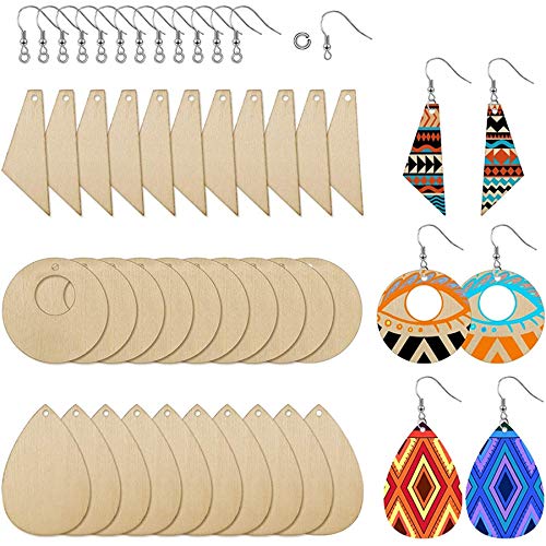 Hermosiey 60 Unpolierte Holzohrringe AnhäNger AnhäNger Blank Teardrop und Konisch Geschnittener AnhäNger für DIY Handgefertigten Schmuck Herstellung Hermosiey 60 Unpolierte Holzohrringe AnhäNger AnhäNger Blank Teardrop und Konisch Geschnittener AnhäNger für DIY Handgefertigten Schmuck Herstellung von Hermosiey
