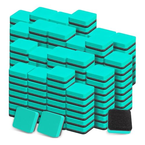 Hermosiey 96er-Pack Trocken Abwischbare Radiergummis, Magnetische Mini-Radiergummis zum Trockenabwischen, Großpackung, Trocken Abwischbare Whiteboard-Radiergummis, Tafelreiniger von Hermosiey