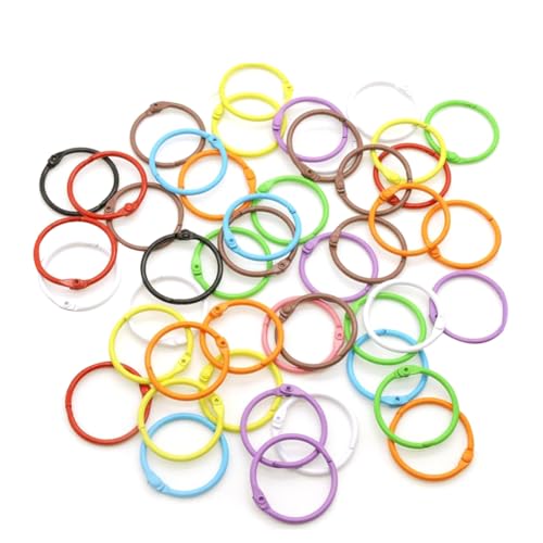 Hermosiey Ringe für Lose Blätter, Buchringe Aus Metall, Papierringe für Karteikarten, Notizbücher, Schlüsselanhänger für Den Einsatz im Büro Hermosiey Ringe für Lose Blätter, Buchringe Aus Metall, Papierringe für Karteikarten, Notizbücher, Schlüsselanhänger für Den Einsatz im Büro von Hermosiey