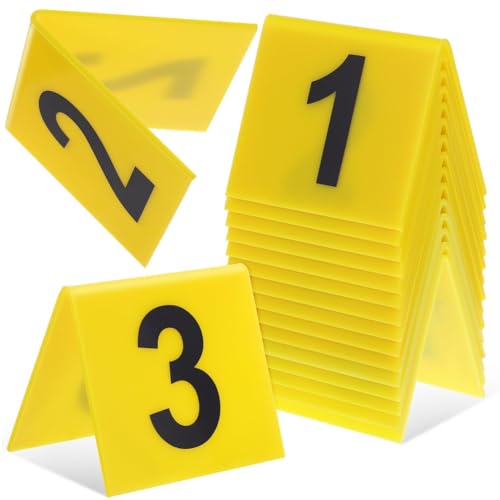 Hermosiey Tischnummernschilder Aus Acryl, Tischaufstellerschild mit Nummernschildern 1-15, Tischnummerierung, Tischnummern für Hochzeit, von Hermosiey