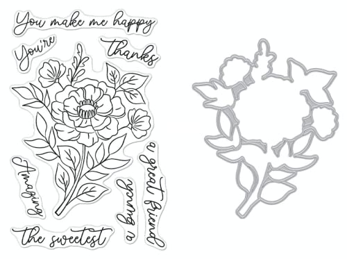 Hero Arts SB344 The Sweetest Bundle Stempel-Set mit passendem Stahlschablonen-Set von Hero Arts