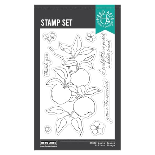 Transparentes Stempel-Set mit Apfelzweig, aus der "I Pick You"-Kollektion Transparentes Stempel-Set mit Apfelzweig, aus der "I Pick You"-Kollektion von Hero Arts