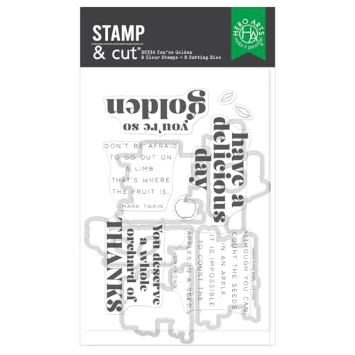 You're Golden Stempel- und Stanz-Set aus der "I Pick You"-Kollektion You're Golden Stempel- und Stanz-Set aus der "I Pick You"-Kollektion von Hero Arts