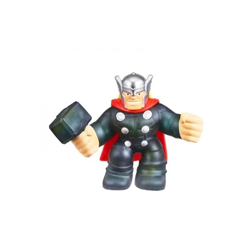 Heroes of Goo Jit Zu Bandai – Marvel Actionfigur – Thor, der Donnergott mit Mjölnir Hammer, elastische Stärke. Drücken Sie es fest und entfesseln Sie Ihre asgardische Kraft. CO42656 von Heroes of Goo Jit Zu