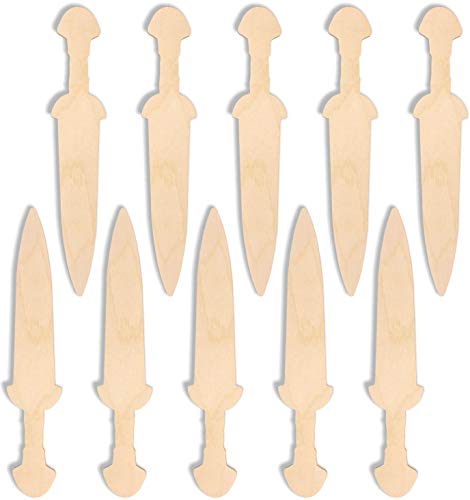 Herr Bo & Co 10x Pharaonendolch aus 3mm Birkensperrholz, unbehandelt, zum Selbergestalten von Herr Bo & Co