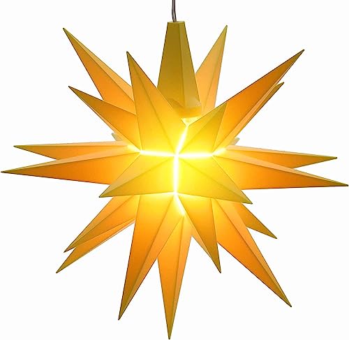 Herrnhuter Stern, Kunstoffstern A1e, gelb für den Innenbereich von Herrnhuter Sterne