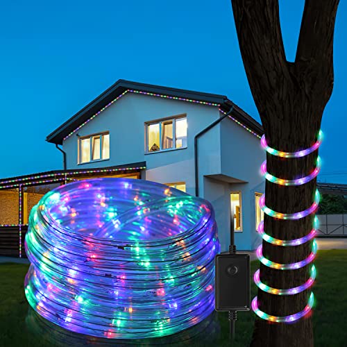 Herrselsam 20M 480 LEDs Lichterschlauch Außen Bunt Lichtschlauch mit Memory-Funktion Lichterkette Aussen 8 Modi Strombetrieben Wasserdicht für Innen Außen Party Hochzeit Weihnachten von Herrselsam
