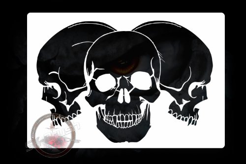 Herterich Products Airbrush Schablone Totenköpfe Skull Group Stencil | Hochwertige Mylarfolie | Lösemittelbeständig | Tattoo und Graffiti Vorlage Herterich Products Airbrush Schablone Totenköpfe Skull Group Stencil | Hochwertige Mylarfolie | Lösemittelbeständig | Tattoo und Graffiti Vorlage von Herterich Products