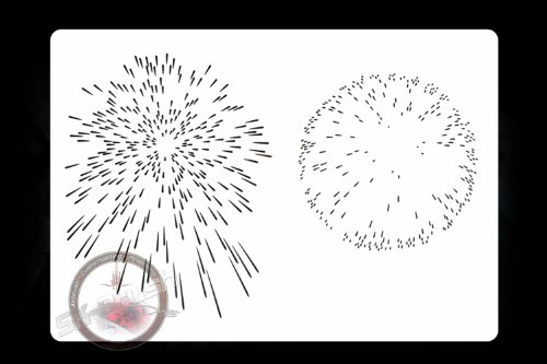 Herterich Products Airbrush Schablone für Feuerwerk - Tattoo und Graffiti Stencil Vorlage von Herterich Products