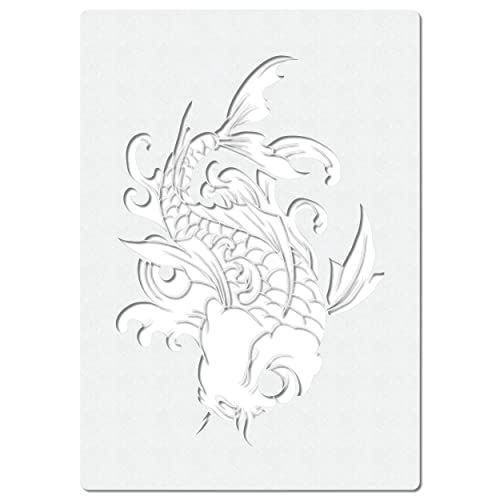 Herterich Products Airbrush Schablone für Koi Karpfen - Tattoo und Graffiti Stencil Vorlage Herterich Products Airbrush Schablone für Koi Karpfen - Tattoo und Graffiti Stencil Vorlage von Herterich Products
