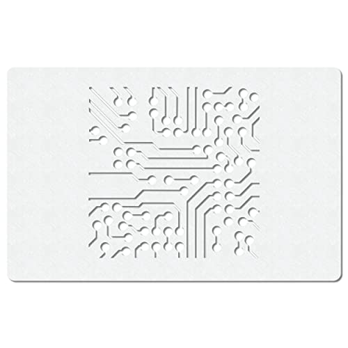Herterich Products Airbrush Schablone für Schaltkreis | Electronic Circuit Stencil | Tattoo und Graffiti Vorlage | Präzises Design | Wiederverwendbar und Lösemittelresistent von Herterich Products