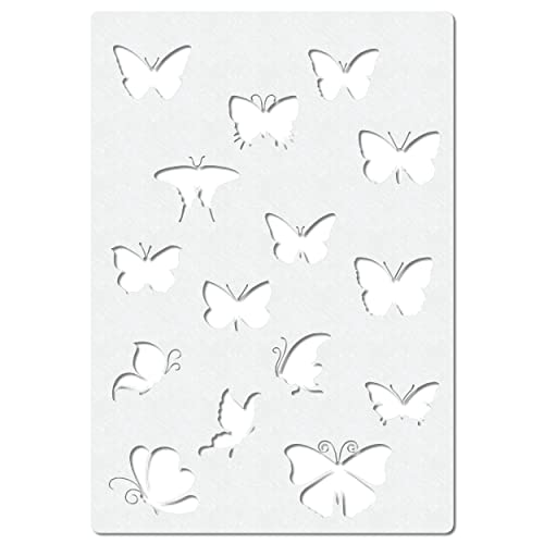 Herterich Products Airbrush Schablone für Schmetterling | Tattoo und Graffiti Stencil Vorlage | Präzises Design | Wiederverwendbar und Lösemittelresistent von Herterich Products