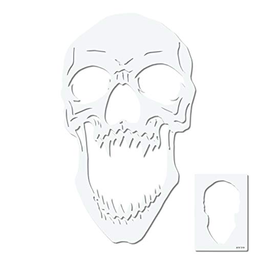 Herterich Products Airbrush Schablone für Totenkopf Skull | Tattoo und Graffiti Stencil Vorlage | Präzises Design | Wiederverwendbar und Lösemittelresistent von Herterich Products