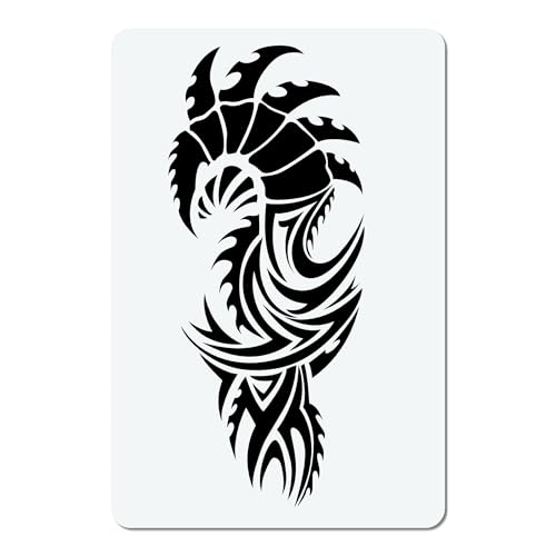 Herterich Products Airbrush Schablone für Tribal | Tribal Stencil | Lasergeschnittene Präzision | Wiederverwendbar und Lösemittelresistent | A6 von Herterich Products
