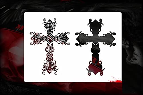 Herterich Products Airbrush Schablone Keltisches Kreuz | Celtic Cross Stencil | Wiederverwendbar & Lösungsmittelresistent | Mylar 0,1-0,2 cm | Für Graffiti, Tattoos, Sprays & Airbrush Herterich Products Airbrush Schablone Keltisches Kreuz | Celtic Cross Stencil | Wiederverwendbar & Lösungsmittelresistent | Mylar 0,1-0,2 cm | Für Graffiti, Tattoos, Sprays & Airbrush von Herterich Products