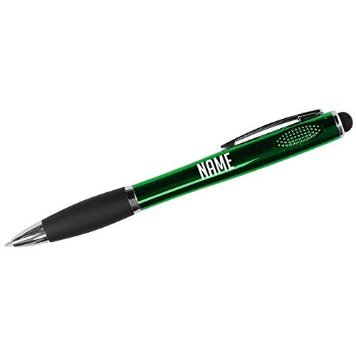 Herz & Heim® LED Kugelschreiber mit Namensgravur - besondere Geschenk Grün von Herz & Heim
