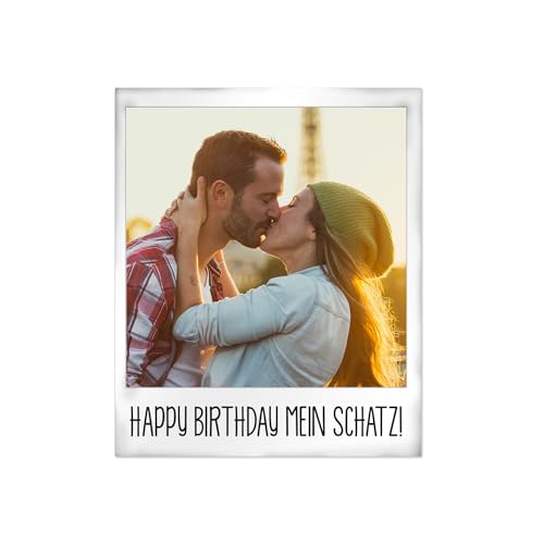 Herz & Heim® Personalisierte Klappkarte A4 – Individuelles Foto & Wunschtext – Fotogrußkarte für Geburtstag, Hochzeit, Jubiläum, Valentinstag – Einzigartige Geschenkidee mit eigenem Bild & Text von Herz & Heim