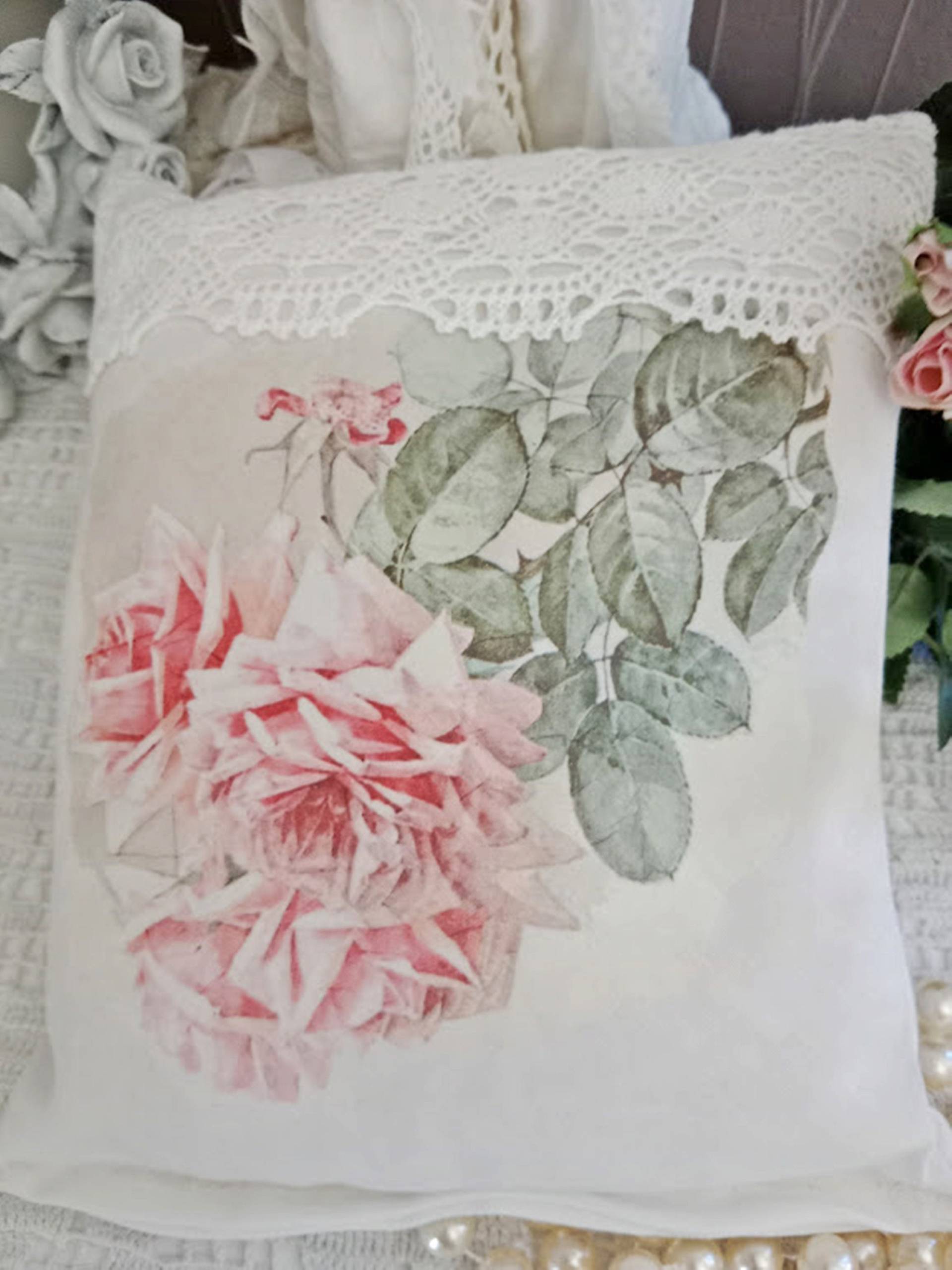 Zirben - Kissen Rosenmotiv Shabby Chic Vintage Living Geschenke Idee Zirben - Kissen Rosenmotiv Shabby Chic Vintage Living Geschenke Idee von Herzmensch01