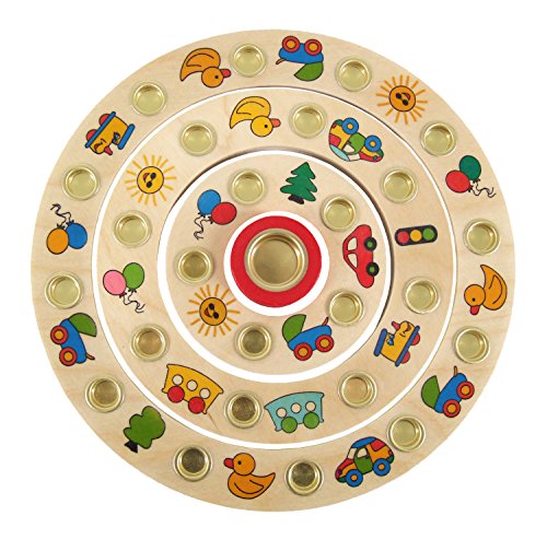 Hess Holzspielzeug 15622 - Geburtstagsring aus Holz für 26 Kerzen, mit Kindermotiven, handgefertigt, Durchmesser ca. 22 cm, als Dekoration für den Geburtstagstisch Hess Holzspielzeug 15622 - Geburtstagsring aus Holz für 26 Kerzen, mit Kindermotiven, handgefertigt, Durchmesser ca. 22 cm, als Dekoration für den Geburtstagstisch von Hess