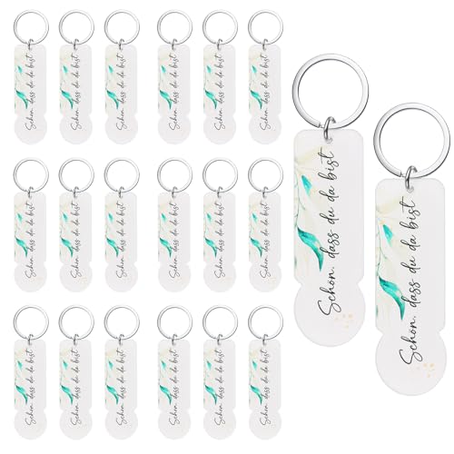 Hestya 20 Stück Acryl Einkaufswagenchip Schlüsselanhänger Schön, Dass du da Bist - Abnehmbar und Zerlegbar, Ideal als Gastgeschenk für Hochzeiten Taufen Weihnachten Geburtstage Konfirmationen Hestya 20 Stück Acryl Einkaufswagenchip Schlüsselanhänger Schön, Dass du da Bist - Abnehmbar und Zerlegbar, Ideal als Gastgeschenk für Hochzeiten Taufen Weihnachten Geburtstage Konfirmationen von Hestya