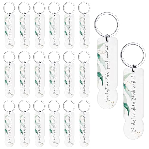 Hestya 20er Set Acryl Einkaufswagenchip Schlüsselanhänger Du hast ein dickes Danke verdient - Kleine Dankeschön Geschenke für Gäste, Erzieherinnen, Lehrerinnen, Kollegen, Team & Mitarbeiter Hestya 20er Set Acryl Einkaufswagenchip Schlüsselanhänger Du hast ein dickes Danke verdient - Kleine Dankeschön Geschenke für Gäste, Erzieherinnen, Lehrerinnen, Kollegen, Team & Mitarbeiter von Hestya