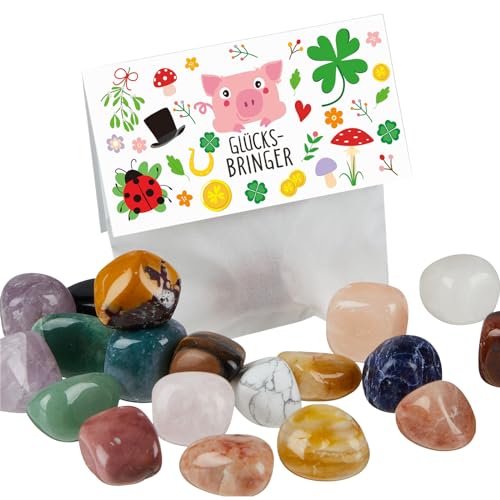 Hestya 24 Set Glückssteine für Kinder Glücksbringer Magische Steine Mitgebsel Kindergeburtstag Zaubersteine Party Mitgebsel Edelsteine Mitbringsel Geburtstag Einschulung Schatzsuche (Glücksschwein) Hestya 24 Set Glückssteine für Kinder Glücksbringer Magische Steine Mitgebsel Kindergeburtstag Zaubersteine Party Mitgebsel Edelsteine Mitbringsel Geburtstag Einschulung Schatzsuche (Glücksschwein) von Hestya