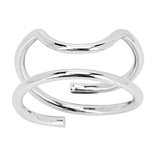 HETHLIF Nagelringe, Ringnägel mit Einzigartigem Design Elektroplattiert Kupfer für Frauen Mädchen (3046 Platin) von Hethlif
