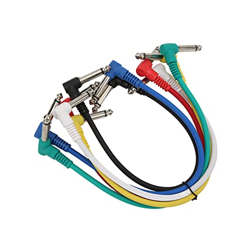 Hethlif Guitar Patch Cables, Gitarrenpedalkabel Patch Kabel Gitarrenffekte Rauschen Reduktion Pedal Cords 6pcs für E -Gitarrenbass von Hethlif