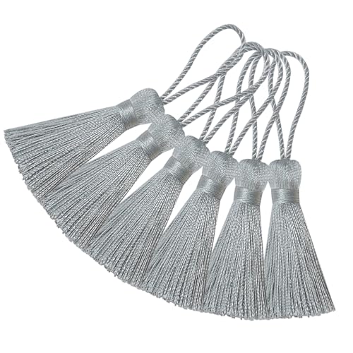 20 Stück Mini Seidige Quasten Anhänger Handgefertigte Weiche Basteln für Lesezeichen Zubehör, DIY Projekte, Ohrring Schmuck, Geschenk, Schlüsselanhänger, Vorhang und Tasch Dekoration (Dunkel Grau) 20 Stück Mini Seidige Quasten Anhänger Handgefertigte Weiche Basteln für Lesezeichen Zubehör, DIY Projekte, Ohrring Schmuck, Geschenk, Schlüsselanhänger, Vorhang und Tasch Dekoration (Dunkel Grau) von Hetuyon