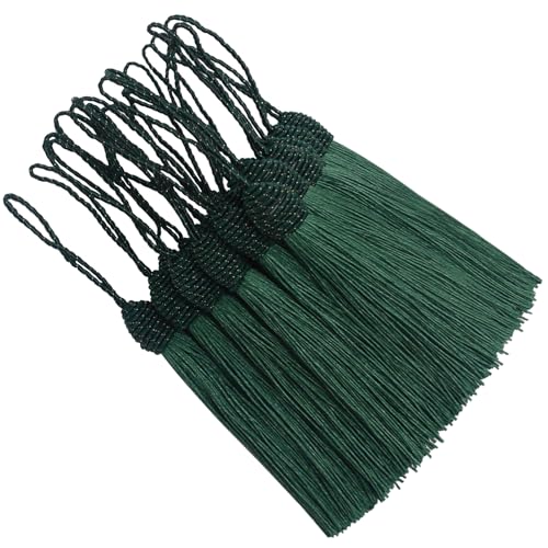 20 Stück Seidige Quasten Anhänger Mini Handgefertigtes Troddel Basteln mit Schleife für DIY Lesezeichen, Schmuckherstellung, Ohrring, Girlanden Deko, Schlüssel, Taschen und Souvenir (Dunkel Grün) 20 Stück Seidige Quasten Anhänger Mini Handgefertigtes Troddel Basteln mit Schleife für DIY Lesezeichen, Schmuckherstellung, Ohrring, Girlanden Deko, Schlüssel, Taschen und Souvenir (Dunkel Grün) von Hetuyon