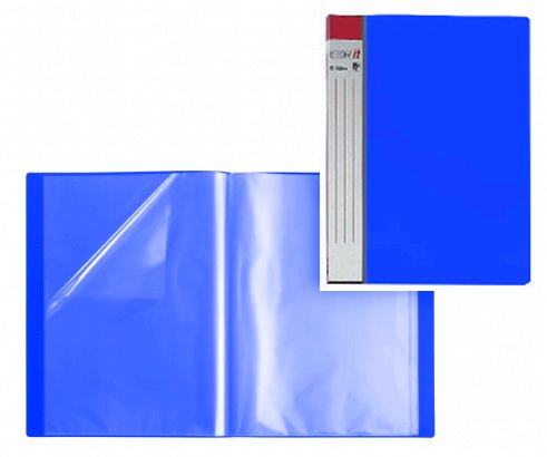 12 x Hetzel Show it Sichtbuch mit 30 DIN A4 Prospekthüllen Sichtmappe, blau von Hetzel