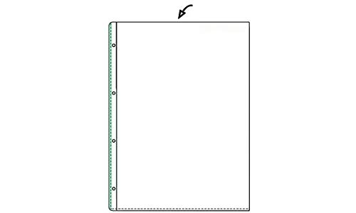 HETZEL Prospekthülle Standard, A3 hoch, PP, genarbt, 0,08 mm, Sie erhalten 1 Packung, Packungsinhalt: 100 Hüllen von Hetzel