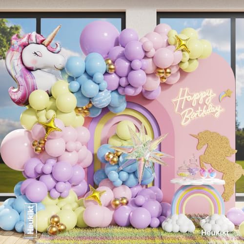 151-teiliges Pastell-Regenbogen-Einhorn-Ballon-Girlanden-Bogen-Set 151-teiliges Pastell-Regenbogen-Einhorn-Ballon-Girlanden-Bogen-Set von Heukikt