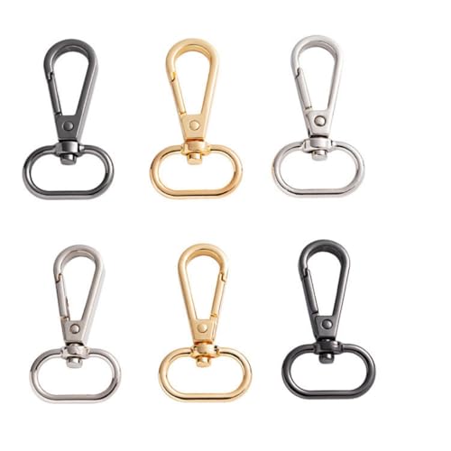 Karabinerverschluss, Karabinerhaken, Drehhaken mit Schlüsselanhänger für Gurtband, Rucksack, Verschlussband, Haustierhalsbänder und Taschenzubehör, 3 Farben, 20 mm, 30 Stück Karabinerverschluss, Karabinerhaken, Drehhaken mit Schlüsselanhänger für Gurtband, Rucksack, Verschlussband, Haustierhalsbänder und Taschenzubehör, 3 Farben, 20 mm, 30 Stück von Heuskay