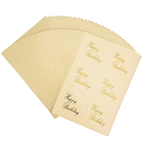 Alles Gute zum Geburtstag Aufkleber Geschenkverpackung Aufkleber Golden Sticker für Briefumschlag Geschenkbox Dekoration 180 Stück von Heveer