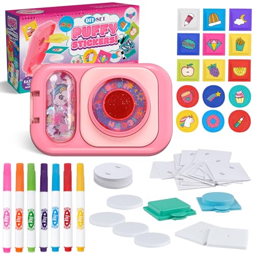 Sticker Maker Kit für Kinder, Gestalte deine eigenen 3D-Puffy-Sticker, DIY Bastelsets mit Einhornmuster, Oster- und Geburtstagsgeschenk für Mädchen und Jungen im Alter von 6, 7, 8, 9 und 10 Jahren Sticker Maker Kit für Kinder, Gestalte deine eigenen 3D-Puffy-Sticker, DIY Bastelsets mit Einhornmuster, Oster- und Geburtstagsgeschenk für Mädchen und Jungen im Alter von 6, 7, 8, 9 und 10 Jahren von Hewaurorion