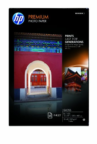 HP Premium Fotopapier glaenzend 25 Blatt A3+ 330 x 483mm DSJ130/30 DJ9600 9300 von Hewlett-Packard