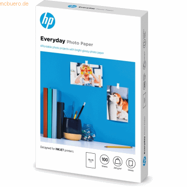 Hewlett Packard HP Everyday-Fotopapier, glänzend - 100 Blatt/10 x 15 c von Hewlett Packard