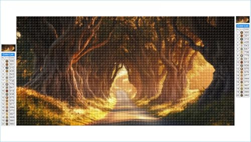 Diamond Painting Baum Diamond Painting Kinder Retro Diamant Bilder, DIY 5D Diamant Kunst Malerei Mosaik Bastelset Erwachsene Cross Stitch Stickerei Kunsthandwerk Set Deko Zimmer 100x200cm G1-908 von Hewuiwea