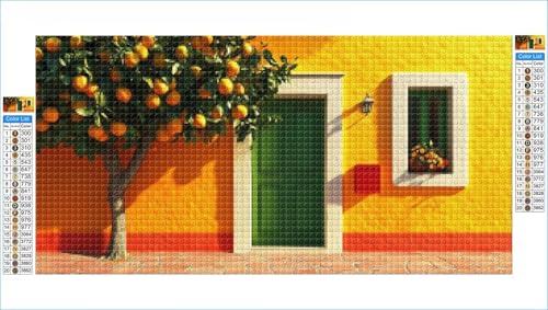 Diamond Painting Baum Diamond Painting Kinder Zitrone Diamant Bilder, DIY 5D Diamant Kunst Malerei Mosaik Bastelset Erwachsene Cross Stitch Stickerei Kunsthandwerk Set Deko Zimmer 90x180cm G1-928 von Hewuiwea