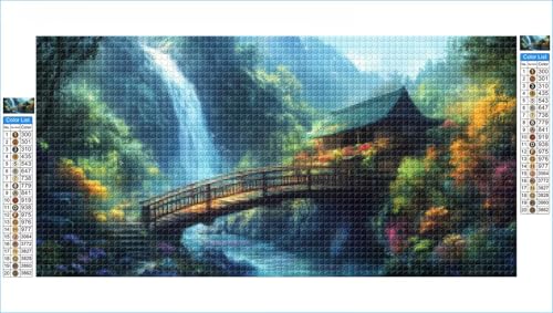 Diamond Painting Erwachsene Fallen Groß XXL 90x180cm Diamond Painting Frühling Diamant Art Bilder, 5D DIY Diamant Malerei mit Komplett Zubehör Strass Kristall Stickerei Bilder, Deko Zimmer G1-708 von Hewuiwea