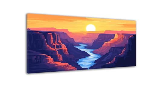 Diamond Painting Erwachsene Landschaft Diamond Painting Sonnenuntergang Groß XXL 100x200cm Diamant Art Bilder, DIY 5D Diamant Malerei mit Komplett Zubehör Embroidery Set Crystal Art Home Dekor C-441 von Hewuiwea