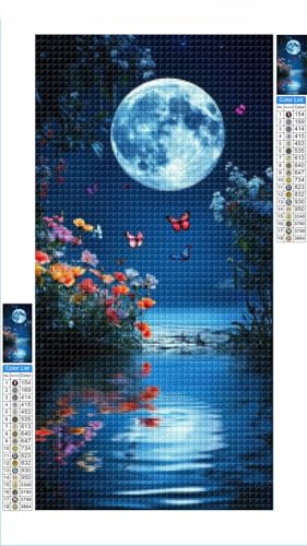 Diamond Painting Erwachsene Schmetterling Groß XXL 100x200cm Diamond Painting Baum Diamant Art Bilder, 5D DIY Diamant Malerei mit Komplett Zubehör Strass Kristall Stickerei Bilder, Deko Zimmer G1-1188 von Hewuiwea