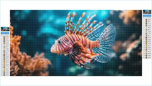Diamond Painting Fisch Diamond Painting Kinder Meer Diamant Bilder, DIY 5D Diamant Kunst Malerei Mosaik Bastelset Erwachsene Cross Stitch Stickerei Kunsthandwerk Set Deko Zimmer 80x160cm G1-1088 von Hewuiwea