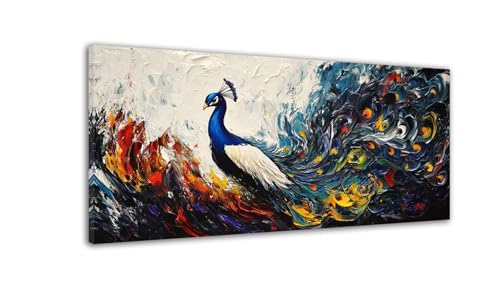 Diamond Painting Pfau Diamond Painting Kinder Tier Diamant Bilder, 5D DIY Diamant Kunst Malerei Mosaik Bastelset Erwachsene Kreuzstich Stickerei Set Deko Wohnzimme, Geschenke für Frauen 90x180cm C-449 von Hewuiwea